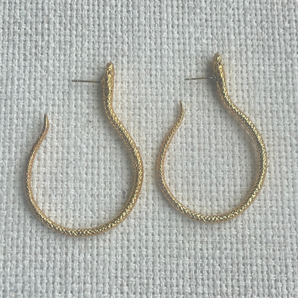Pájarolimon Gold Plated Snake Hoops